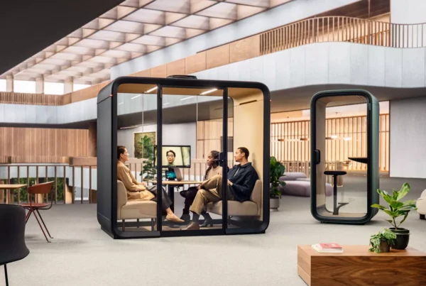 Video Conference In Framery Four Meeting Pod